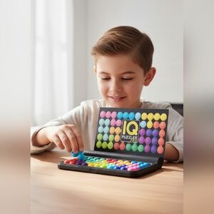 SmartGames IQ Puzzler Pro Travel Game Brain Teaser 120 Puzzle Challenges Booklet